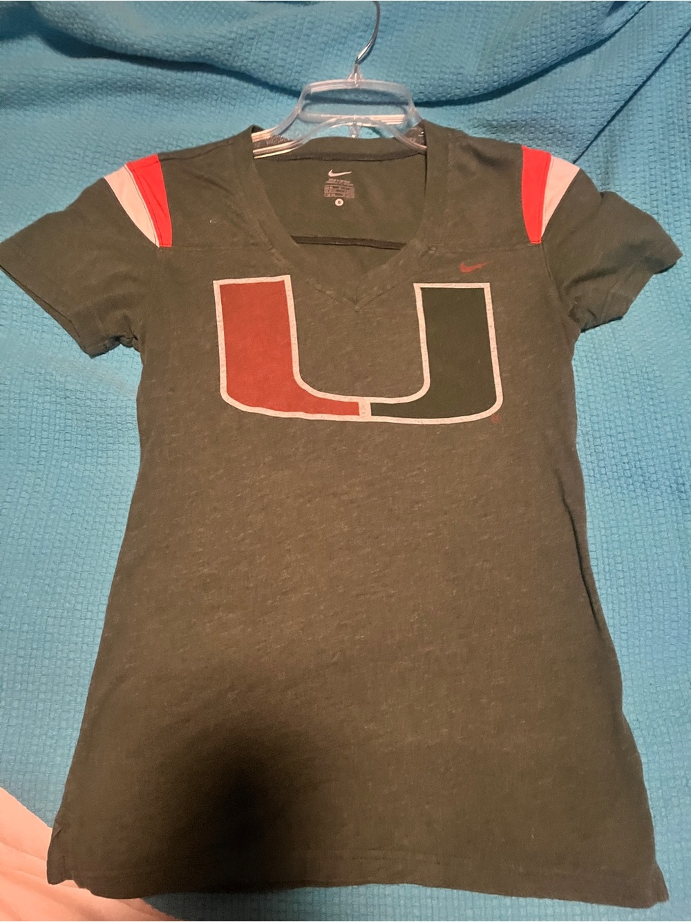 Nike Women's Green Tee with Red & White Accents